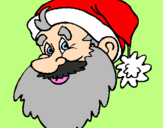 Disegno Faccione Babbo Natale  pitturato su davidix