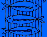 Disegno Pesce pitturato su XIOMARA YAEL