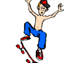 Disegno Skateboard pitturato su Skatebording