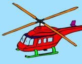 Disegno Elicottero   pitturato su elia