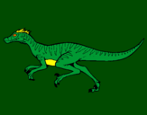 Disegno Velociraptor  pitturato su filippo