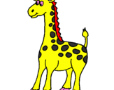 Disegno Giraffa pitturato su 1234567890