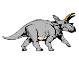 Disegno Triceratops pitturato su TRICERATOPO