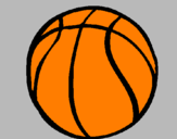 Disegno Pallone da pallacanestro pitturato su silvia