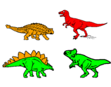 Disegno Dinosauri di terra  pitturato su FRANCESCO