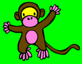 Disegno Scimmietta pitturato su Cherry 12 Star