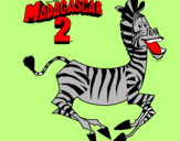Disegno Madagascar 2 Marty pitturato su elsa