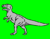 Disegno Tyrannosaurus Rex  pitturato su andrea
