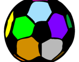 Disegno Pallone da calcio pitturato su jhhui