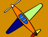 Disegno Aeroplano III pitturato su ALESSANDRO C.