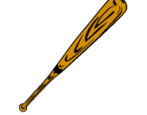 Disegno Mazza da baseball  pitturato su ronni