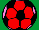 Disegno Pallone da calcio pitturato su Adrianuccia