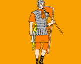 Disegno Soldato romano  pitturato su cristian