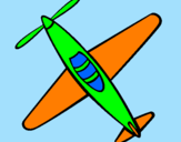 Disegno Aeroplano III pitturato su LORENZORERE
