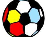 Disegno Pallone da calcio pitturato su IYGIUG