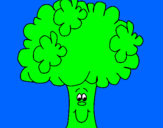 Disegno Broccoli  pitturato su alessio