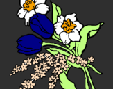 Disegno Mazzo di fiori pitturato su Monya