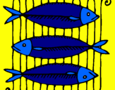 Disegno Pesce pitturato su kirby