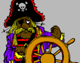 Disegno Capitano dei pirati  pitturato su andrea