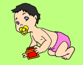 Disegno Bebè  pitturato su sharon e yyvonne