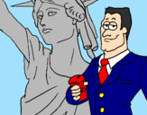 Disegno Stati Uniti d'America pitturato su Gloria
