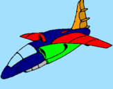 Disegno Nave in fase di atterraggio pitturato su José Luiz