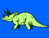 Disegno Triceratops  pitturato su Luca