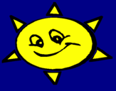 Disegno Sole sorridente  pitturato su causalbertomangionesimone