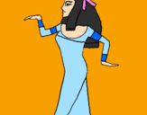 Disegno Ballerina egiziana II pitturato su Alexandra