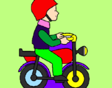 Disegno Motocicletta pitturato su Simone