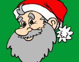 Disegno Faccione Babbo Natale  pitturato su GABRIELE