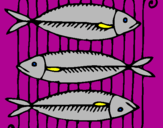Disegno Pesce pitturato su luigi