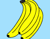 Disegno Banane  pitturato su yessica