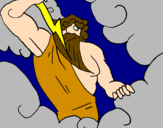 Disegno Zeus pitturato su alessia