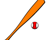 Disegno Mazza da baseball e Pallina  pitturato su niki