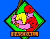 Disegno Logotipo baseball  pitturato su pietro  barone