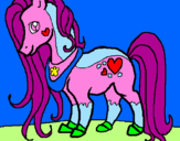 Disegno Pony pitturato su cricia