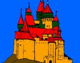 Disegno Castello medievale  pitturato su franci winny