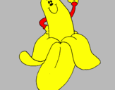 Disegno Banana pitturato su piergiorgio