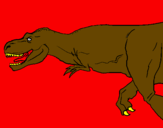 Disegno Tyrannosaurus Rex  pitturato su bowser