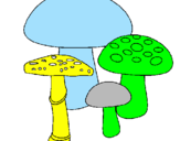 Disegno Funghi pitturato su luigi