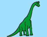 Disegno Branchiosauro  pitturato su elsa