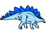 Disegno Stegosaurus  pitturato su MAXI