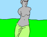Disegno Venere di Milo pitturato su alessio b