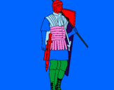 Disegno Soldato romano  pitturato su Diego