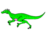 Disegno Velociraptor  pitturato su nadia