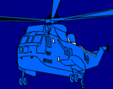Disegno Elicottero di salvataggio  pitturato su federico