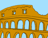 Disegno Colosseo pitturato su riccardo l