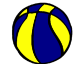 Disegno Pallone da pallacanestro pitturato su GIAMMA