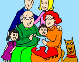 Disegno Famiglia pitturato su federica